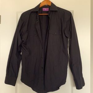 Lorenzo Uomo Black Dress Shirt